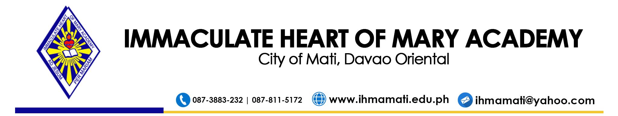 IMMACULATE HEART OF MARY ACADEMY Letterhead